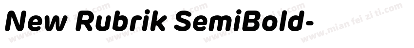 New Rubrik SemiBold字体转换